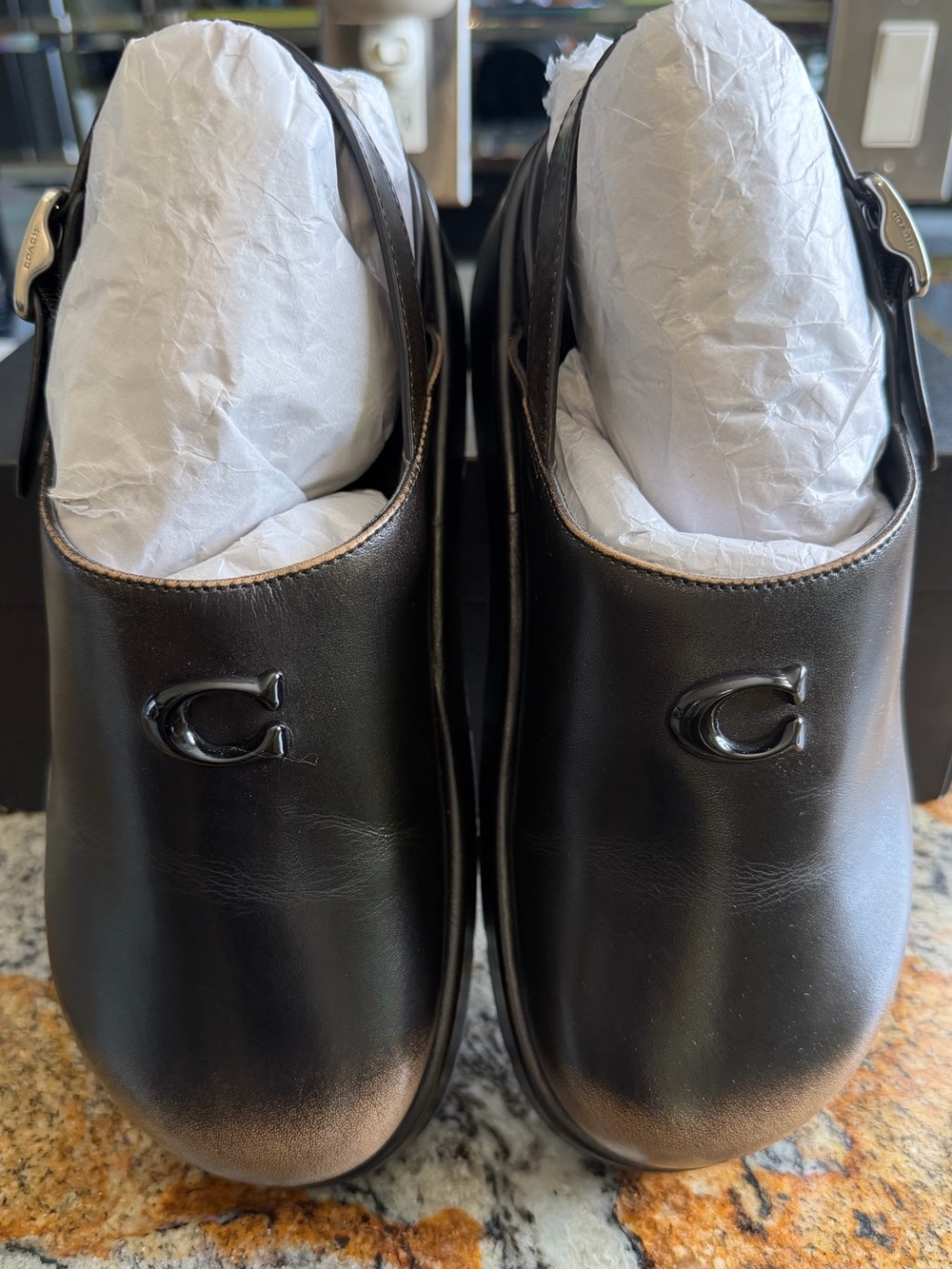 Coach Sculpted C Platform Clog In Loved Leather